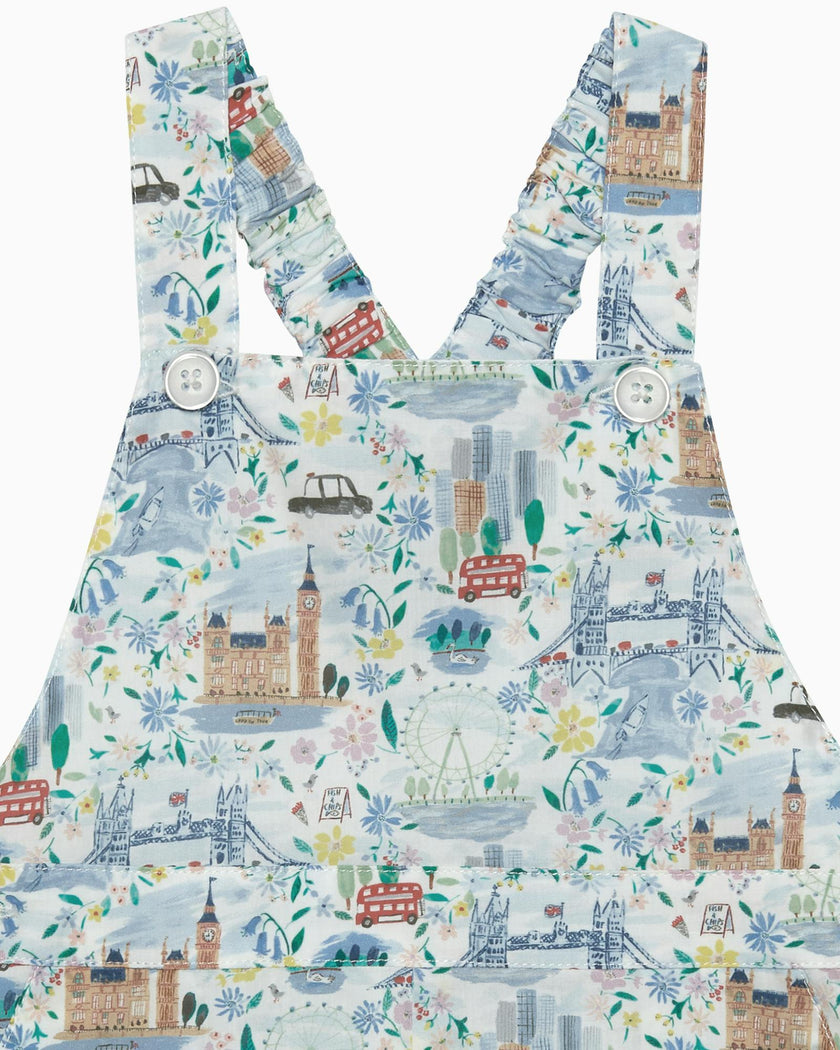 Baby Atticus Bib Shorts in London Scenes