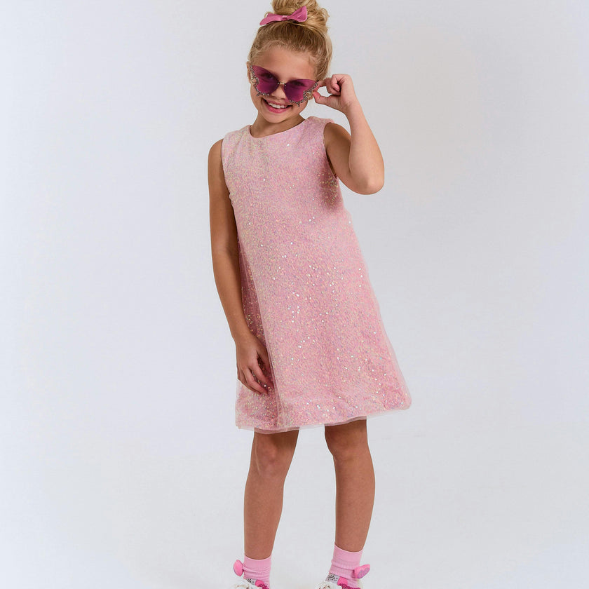 Shimmer & Sequin Sleeveless Dress