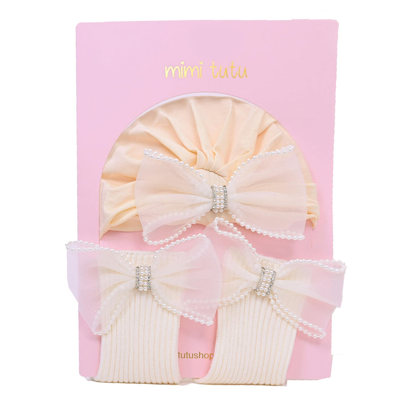 Yellow Bow Pearl Lined Gift Set