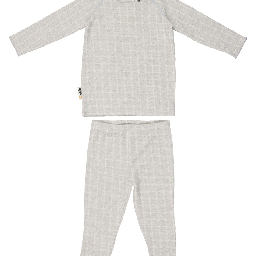 Box Design Raglan Sleeve Top & Pant Set