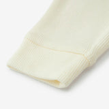 Cream Waffle Zipper Pajama
