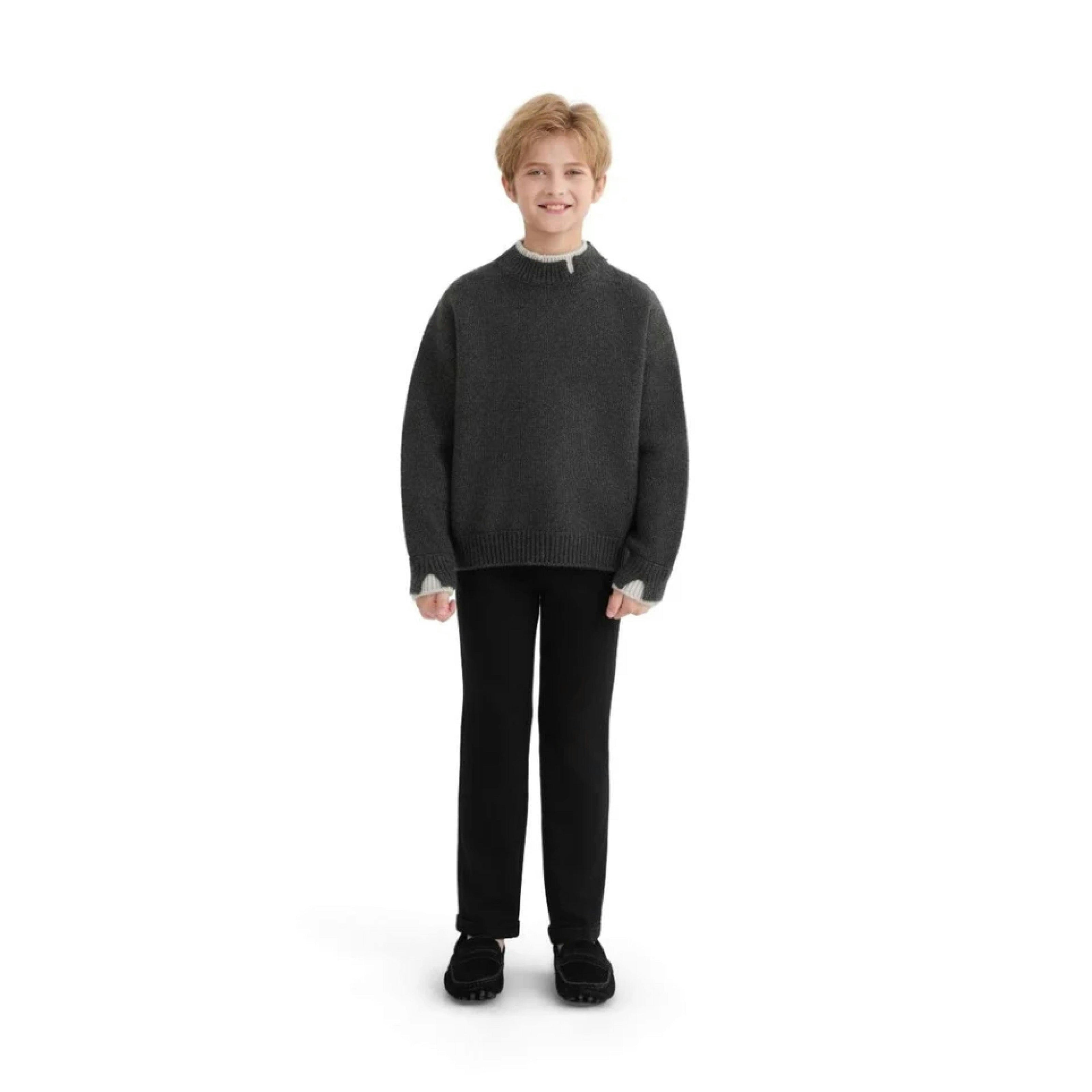 Dark Gray Classic Knit Sweater