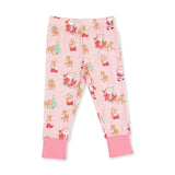 Vintage Reindeer & Santa Pink - Long Sleeve Loungewear Set