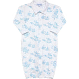 Blue Toile Baby Converter Gown