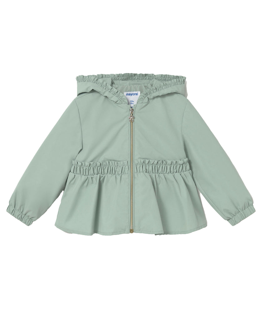Gray Hooded Zip Jacket