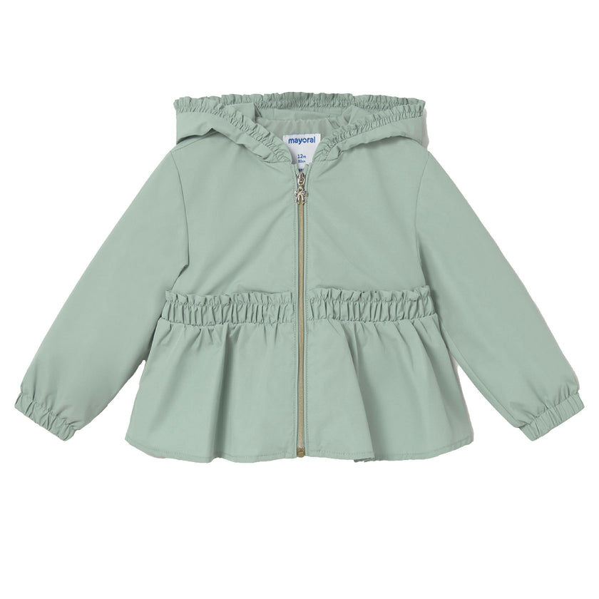 Gray Hooded Zip Jacket