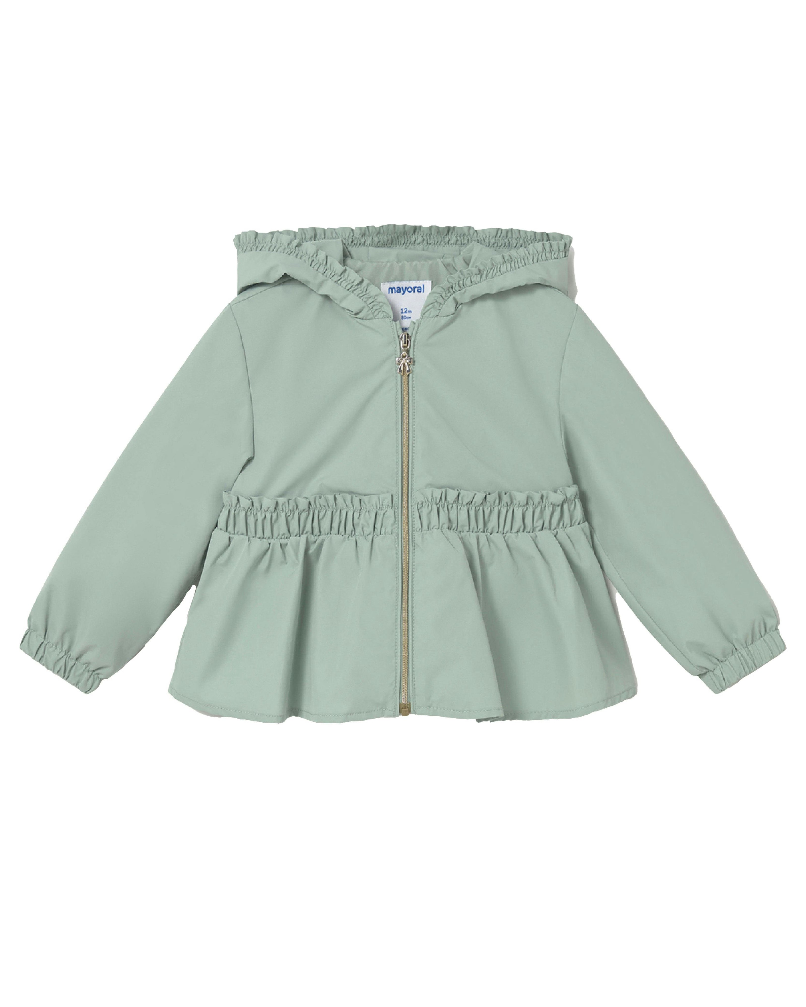 Gray Hooded Zip Jacket
