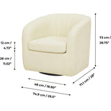 Monroe Faux Shearing Swivel Tub Chair
