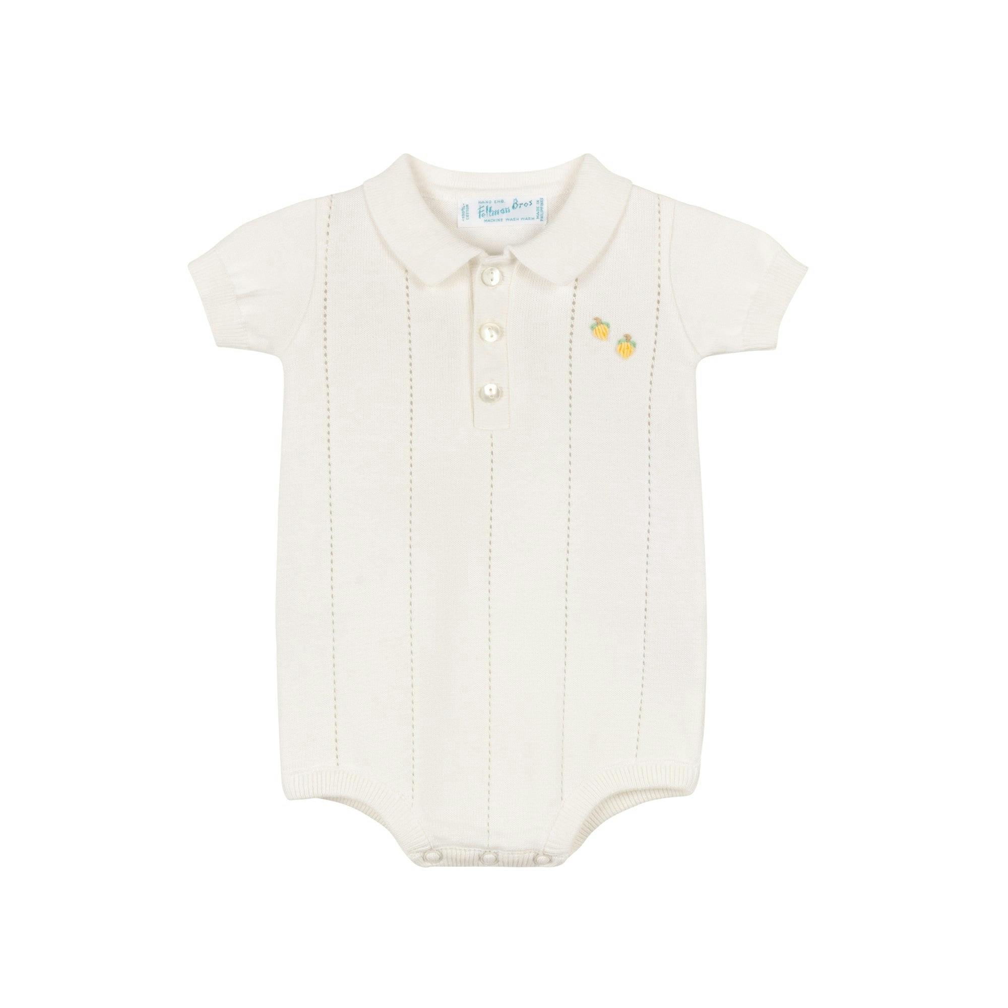 Boys Lemon Knit Romper