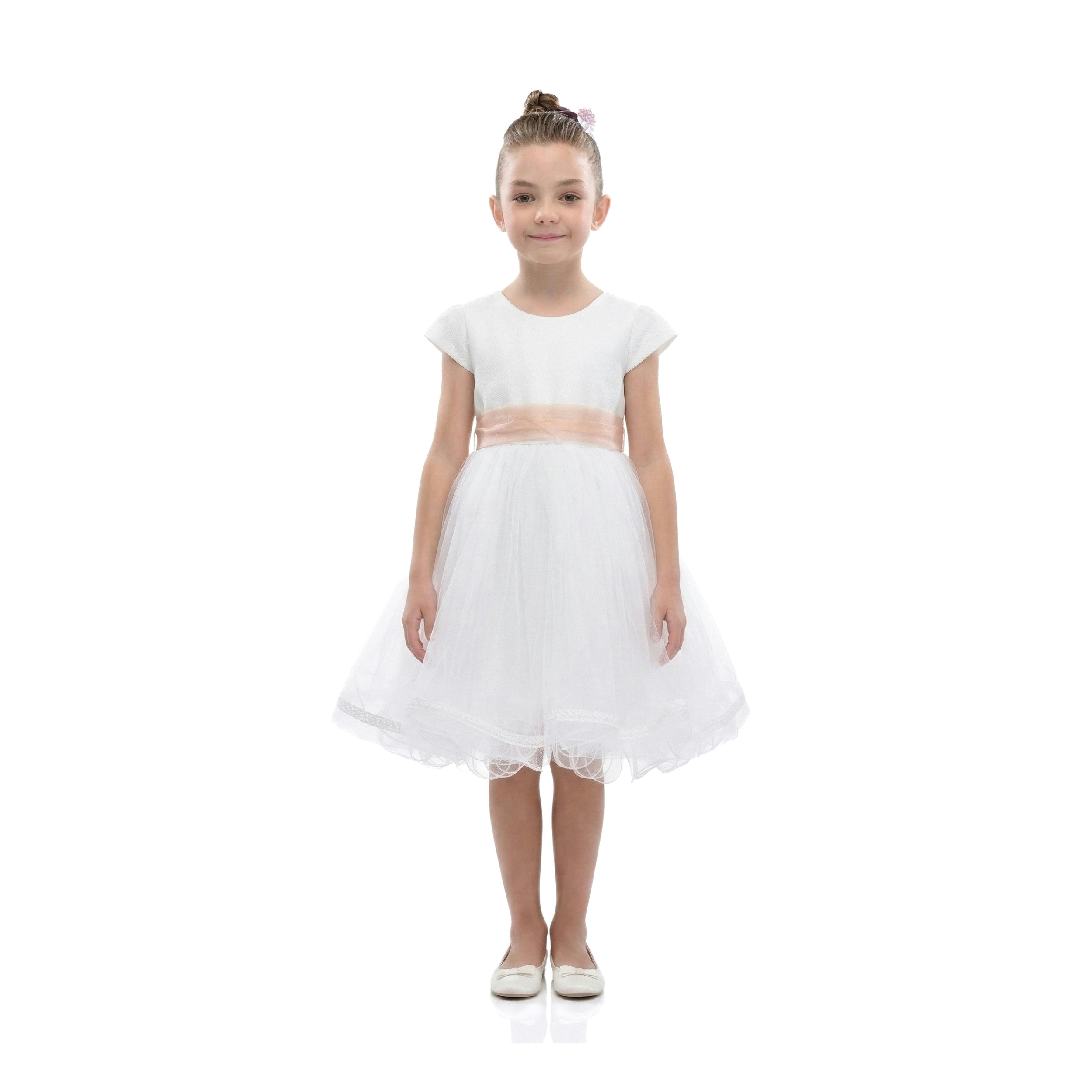 White Satin Ribbon Dress – Maisonette