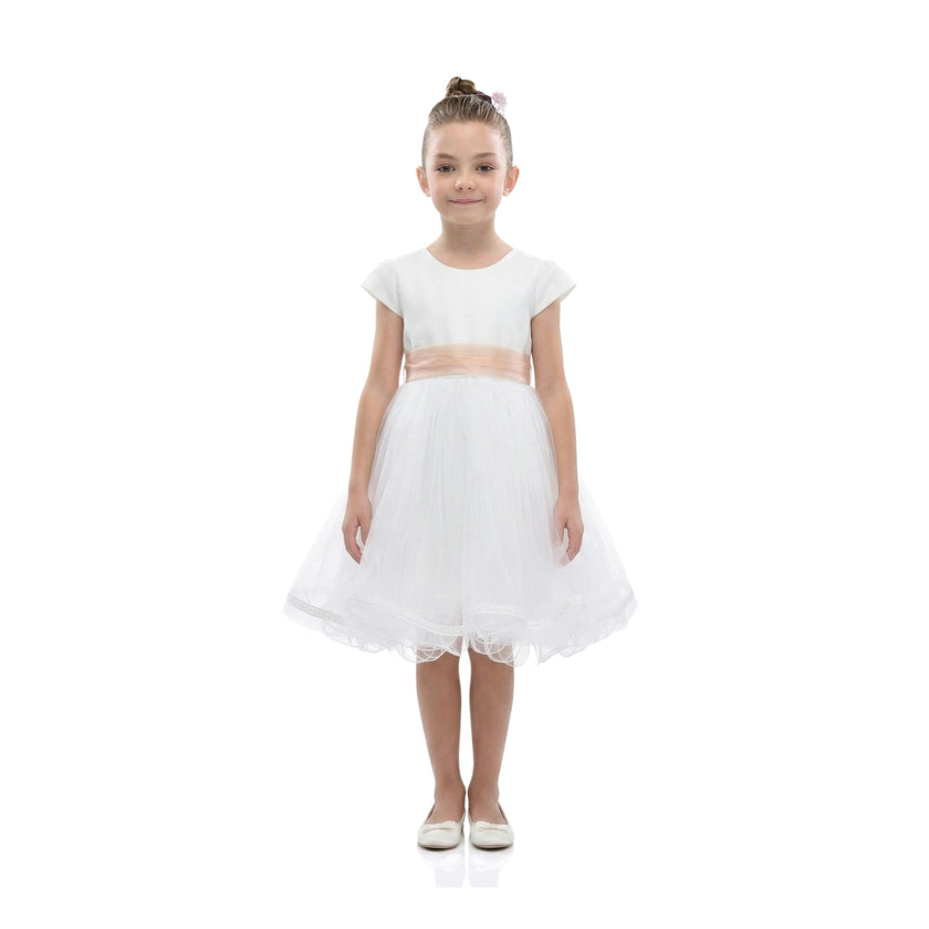 White Satin Ribbon Dress