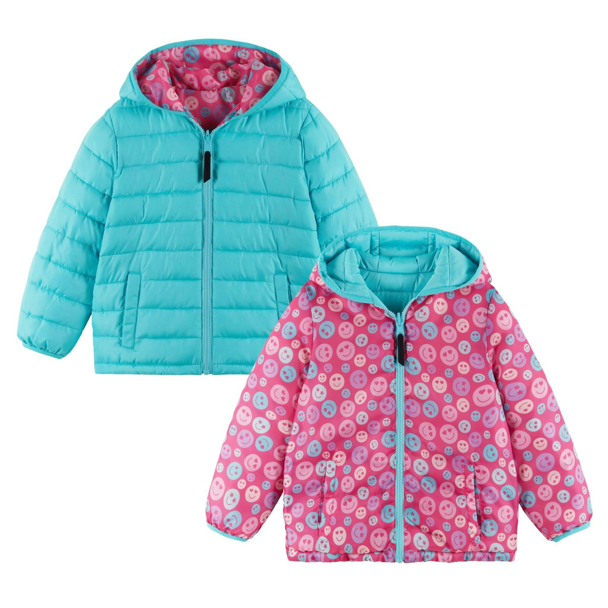 Kids Printed Reversible Puffer Jacket