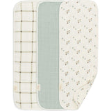 Organic Cotton 3-Piece Poppy Burp Cloth Set