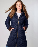 Women's Puffer Jacket in Navy Blue