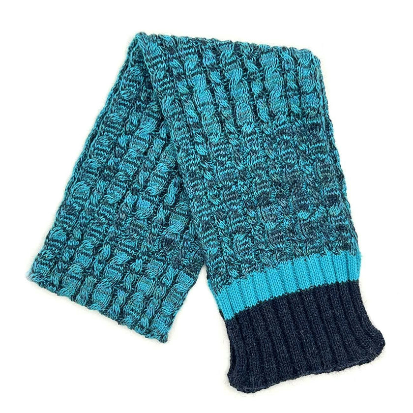 Kids Braided Rib Trim Scarf