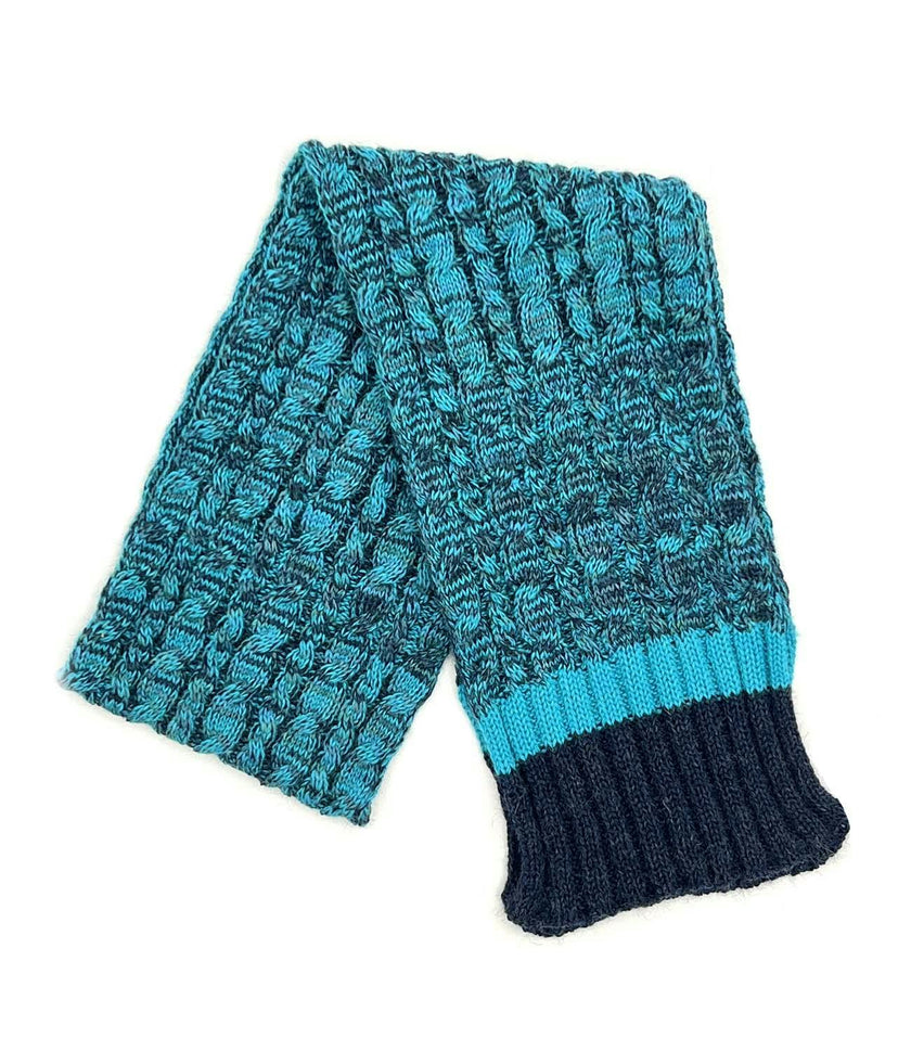 Kids Braided Rib Trim Scarf