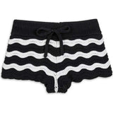 Eliora Crochet Knit Short - Black and White