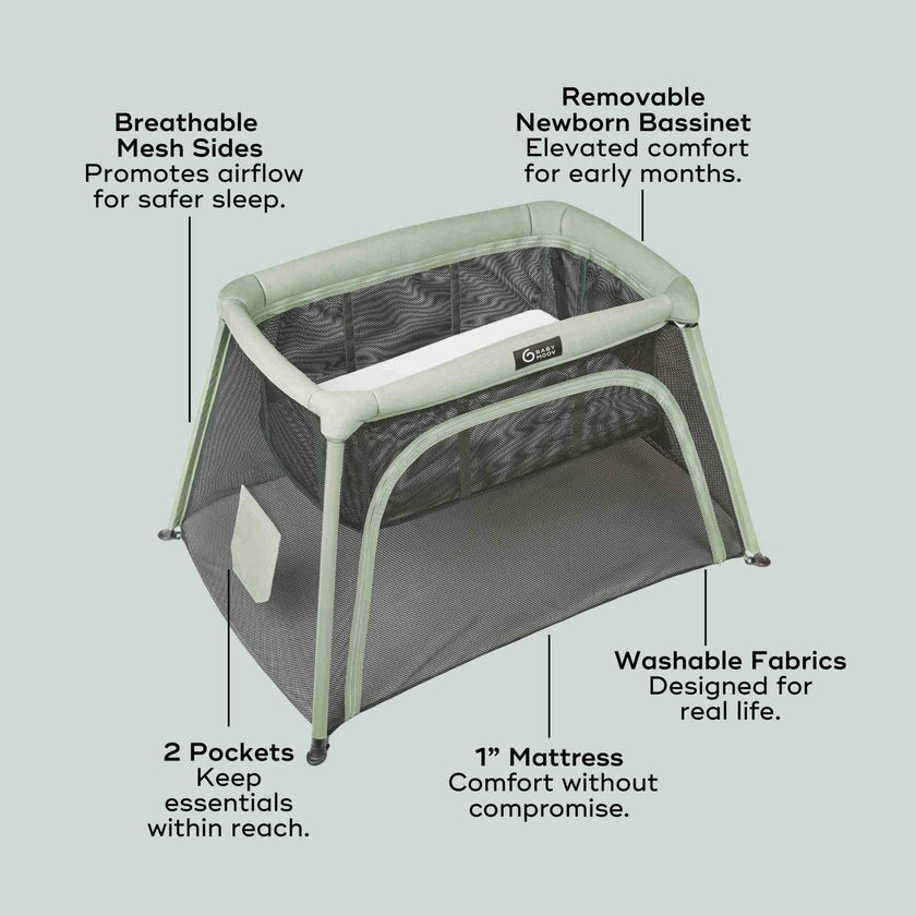Moov and Comfy 3-in-1 Travel Crib and Play Yard