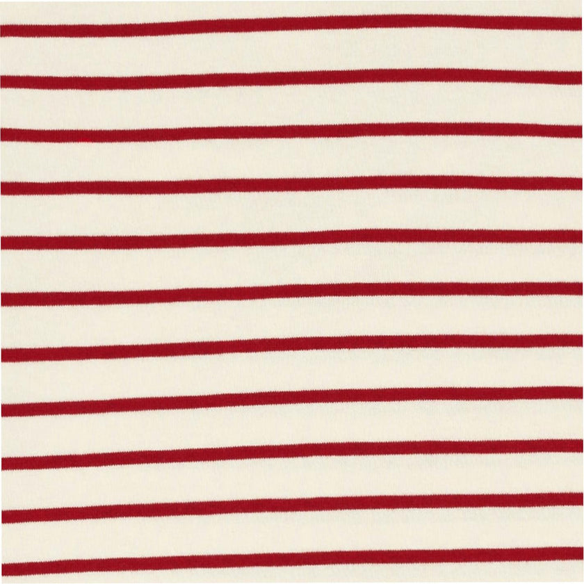 unisex cream and red stripe pant