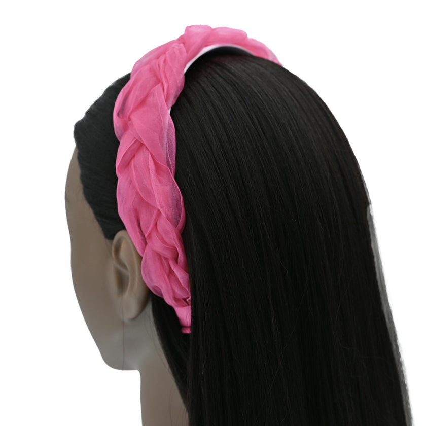 Multicolored Braided Tulle Headband