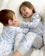 Hockey Two Piece Kids Henley Pajamas