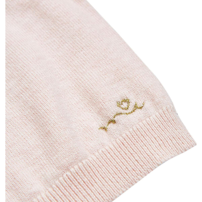 Pointelle Heart Crawler Set - Pink