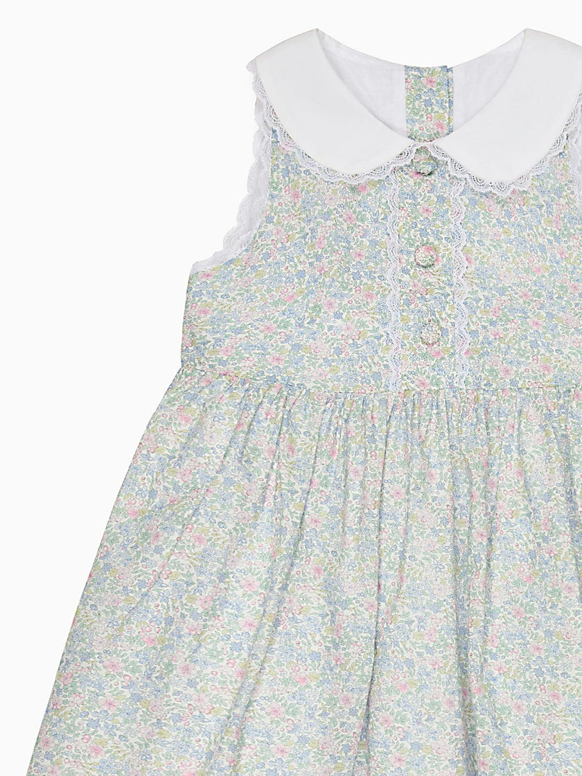 Light Blue Floral Aimee Girl Dress