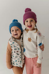 Girls Knit Sweater in Flower Pop