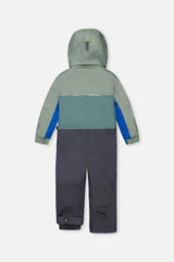 Kids One Piece Play Snowsuit Sage Green And Grey