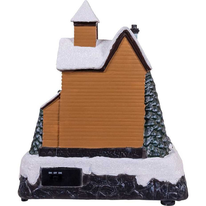 8.5-Inch Battery Operated Lighted Musical Santa Village Scene