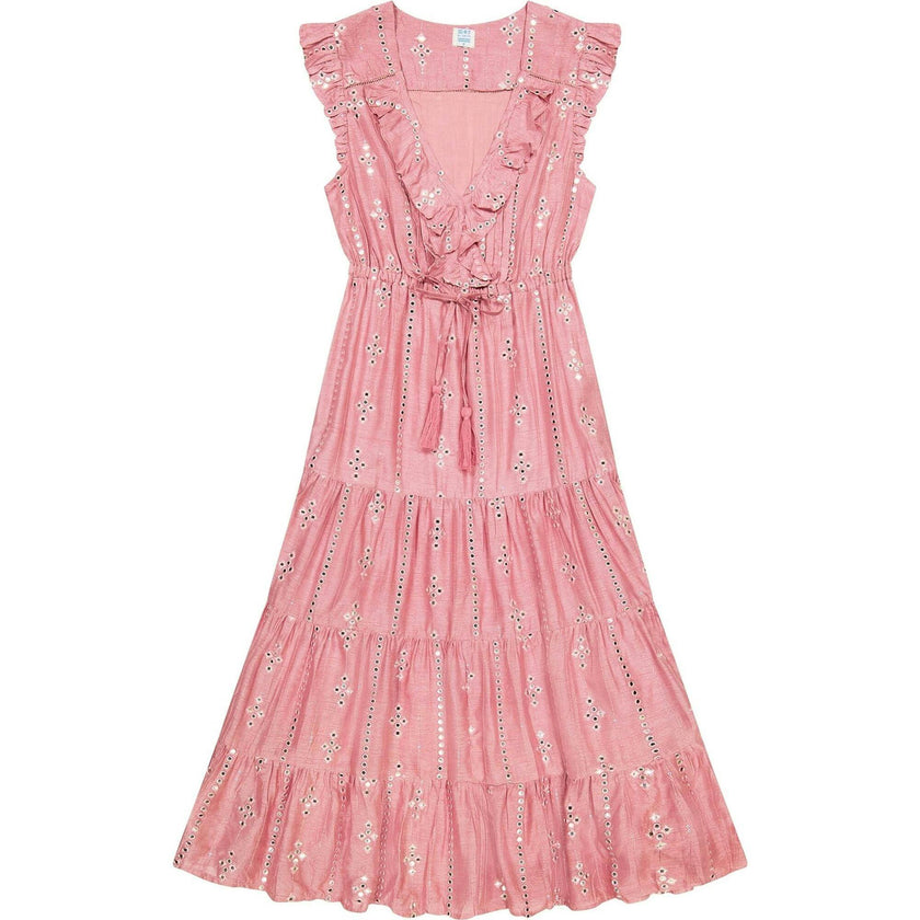 Women's Luxe Giselle Silk Dupioni Maxi Dress, Pink