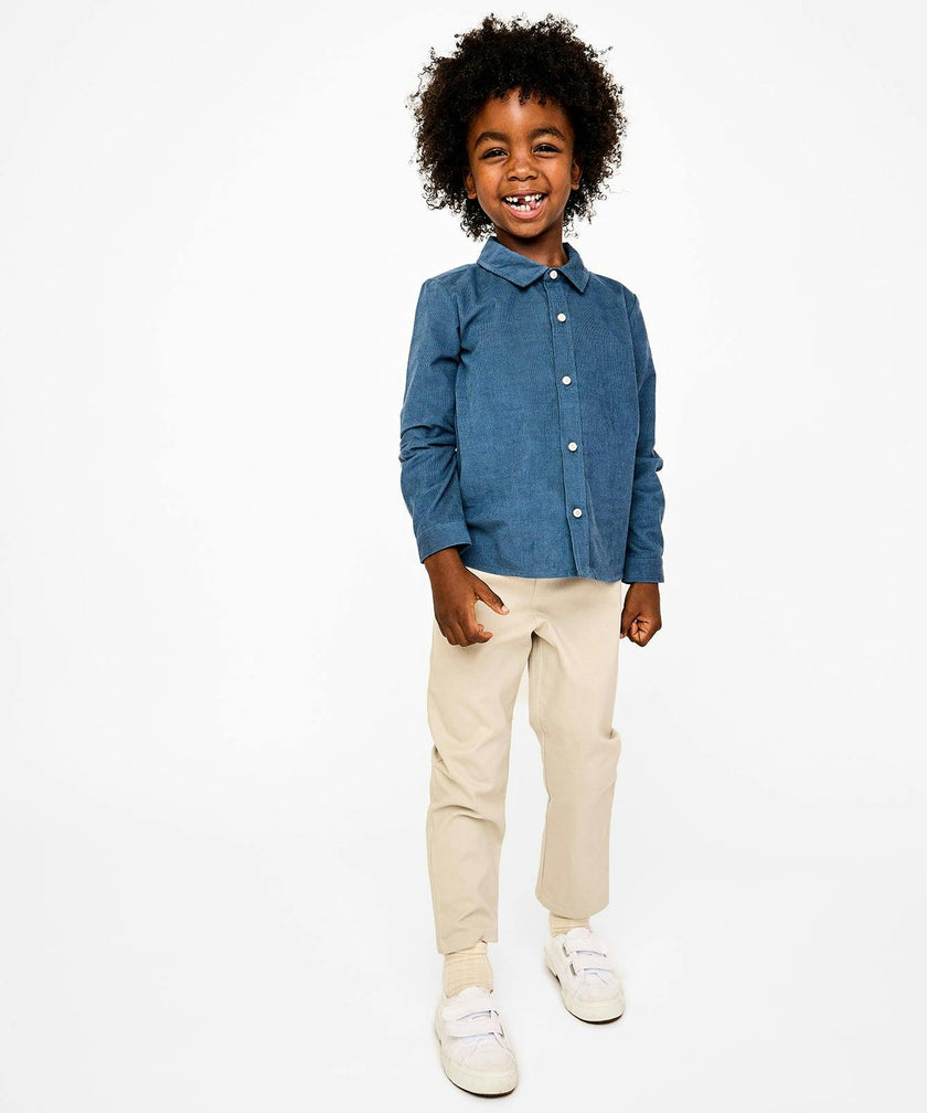 Jeffie Shirt, Petrol Mini Corduroy