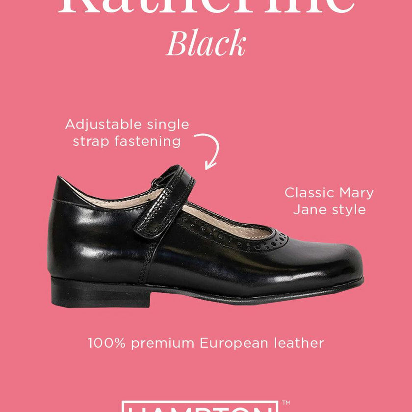 Hampton Classics Katherine School Shoes in Black