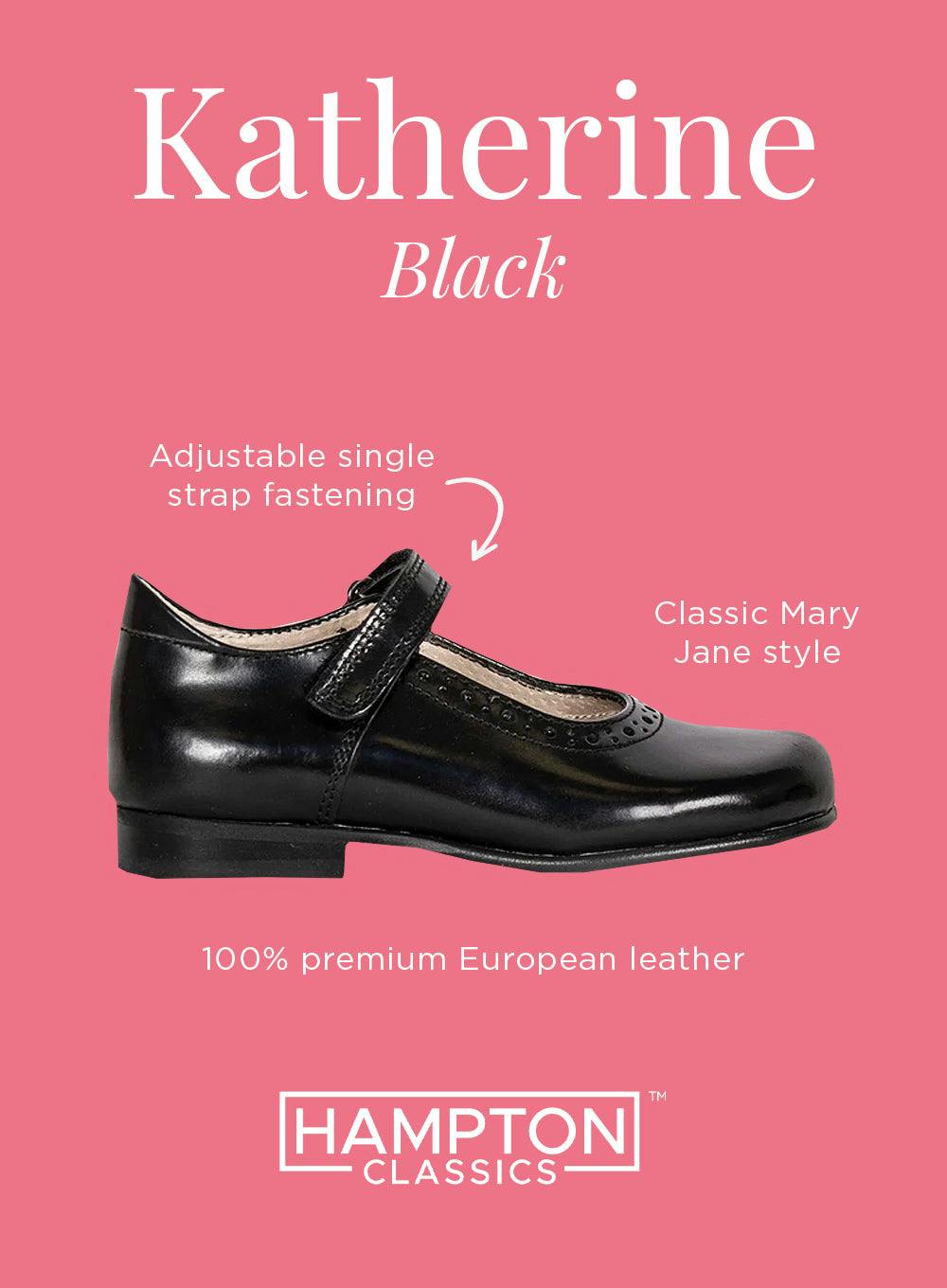 Hampton Classics Katherine School Shoes in Black