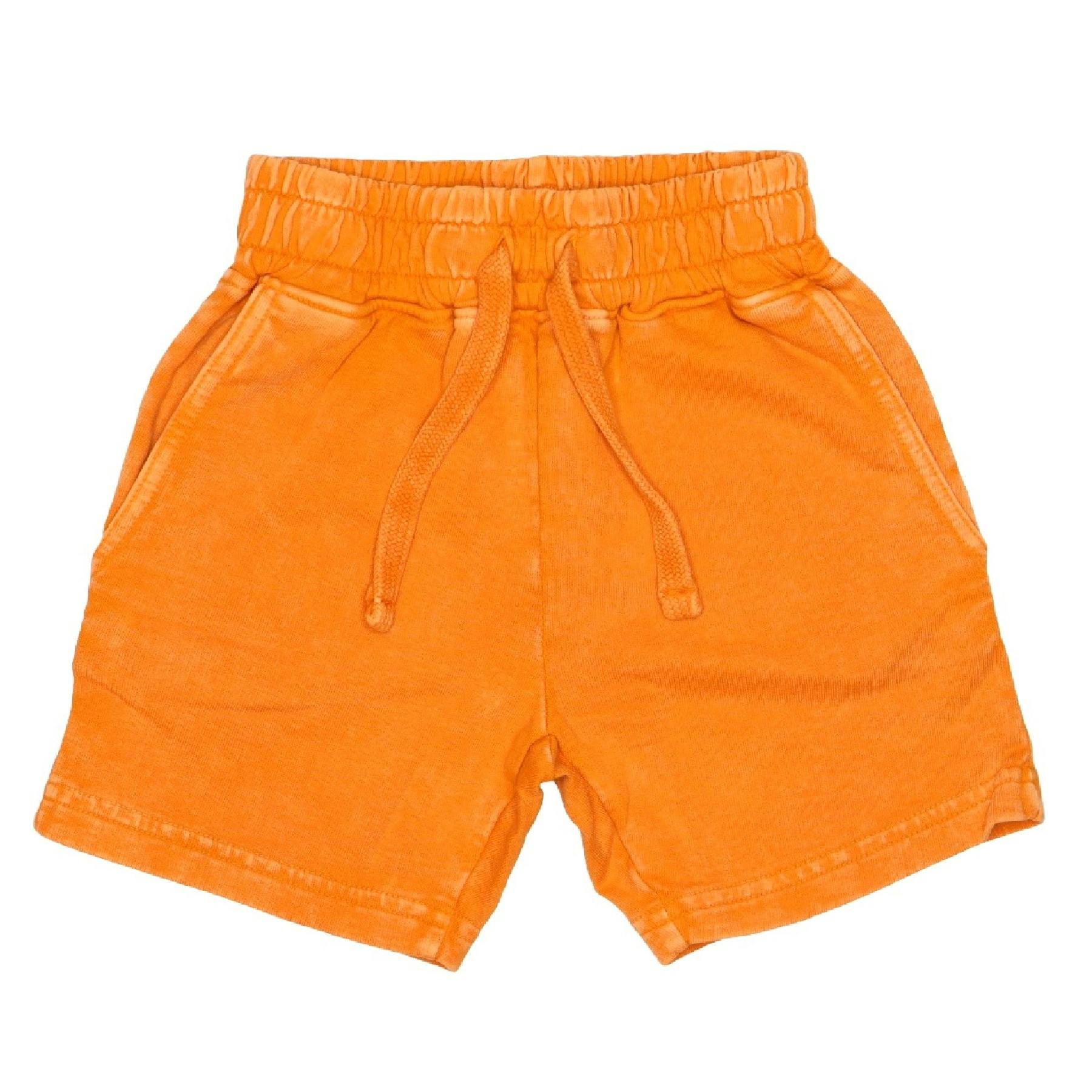 Kids Solid Enzyme Shorts - Orange