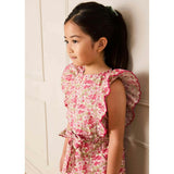 Margret Floral Ruffle Detail Playsuit in Pink (4-12yrs)
