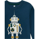 Metallic Robot Graphic Tee, Blue