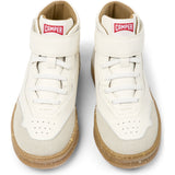Runner Four Leather Ankle Velcro Nubuck Sneakers, White