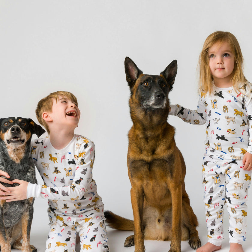 The Organic Long Sleeve Pajama Set [Dog Days]