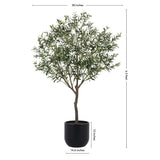 6.5' Faux Potted Olive Tree