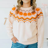 Pumpkin Fair Isle Women's Sweater