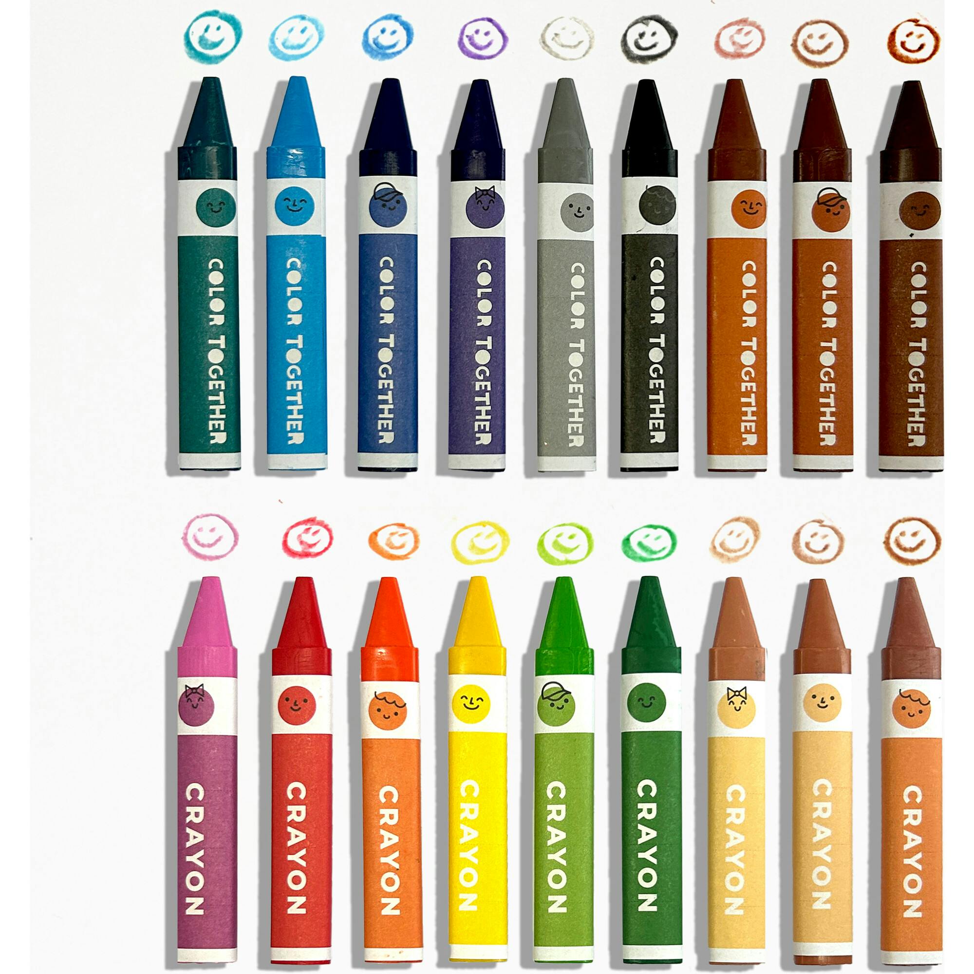 Color Together Triangular Crayons - Easy Grip - Set of 18