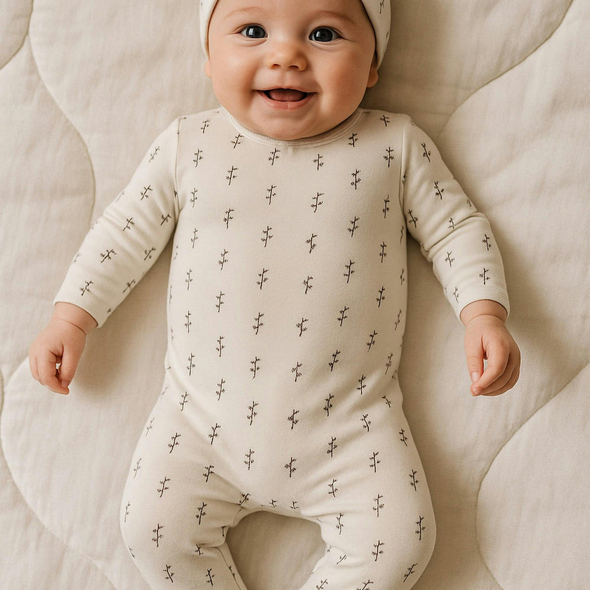 Printed Floral Footie