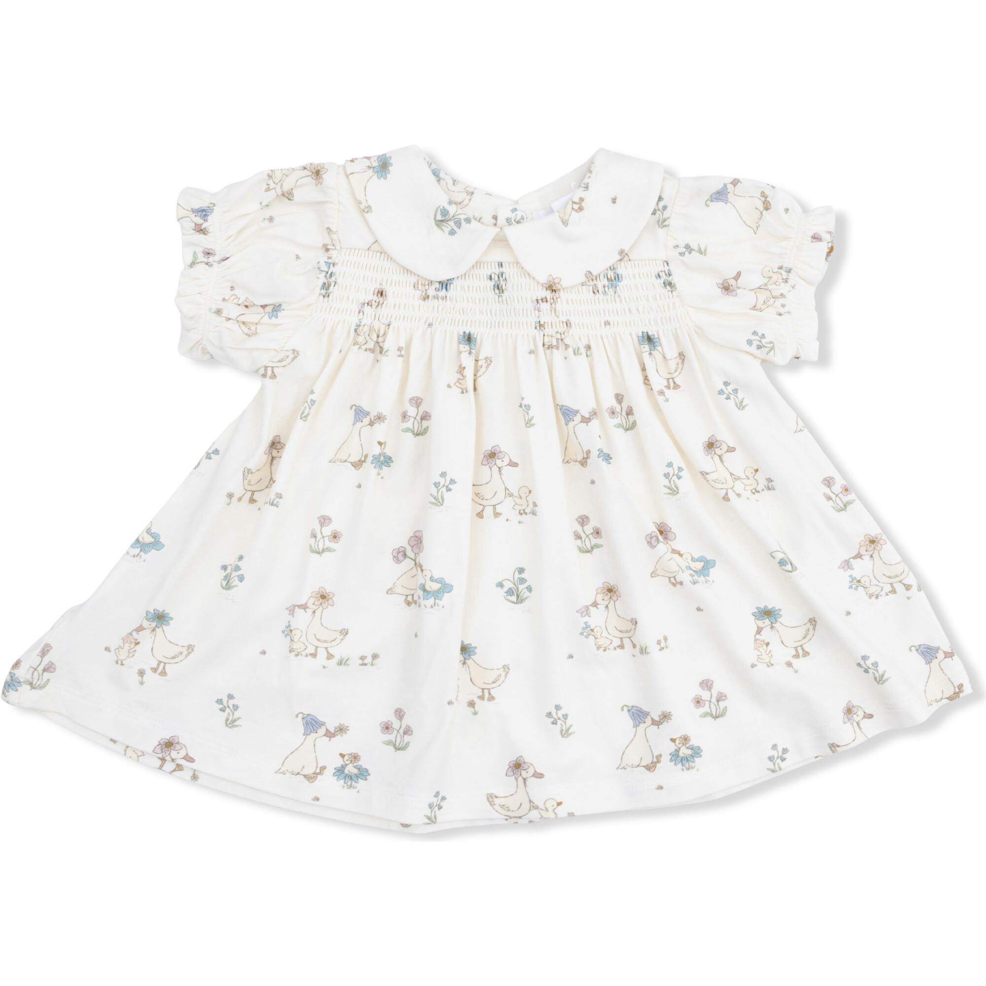 Flower Ducklings - Smocked Dress Set with Headband