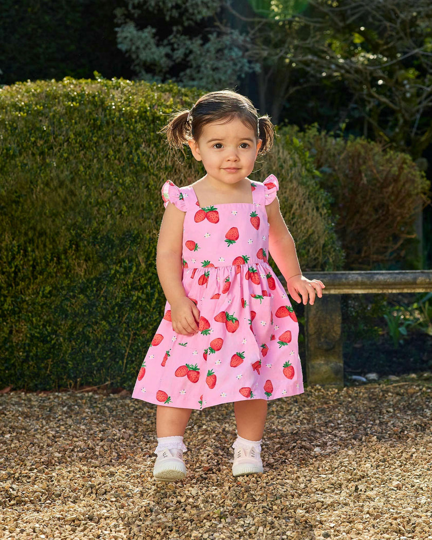 Adelina Summer Dress in Strawberry