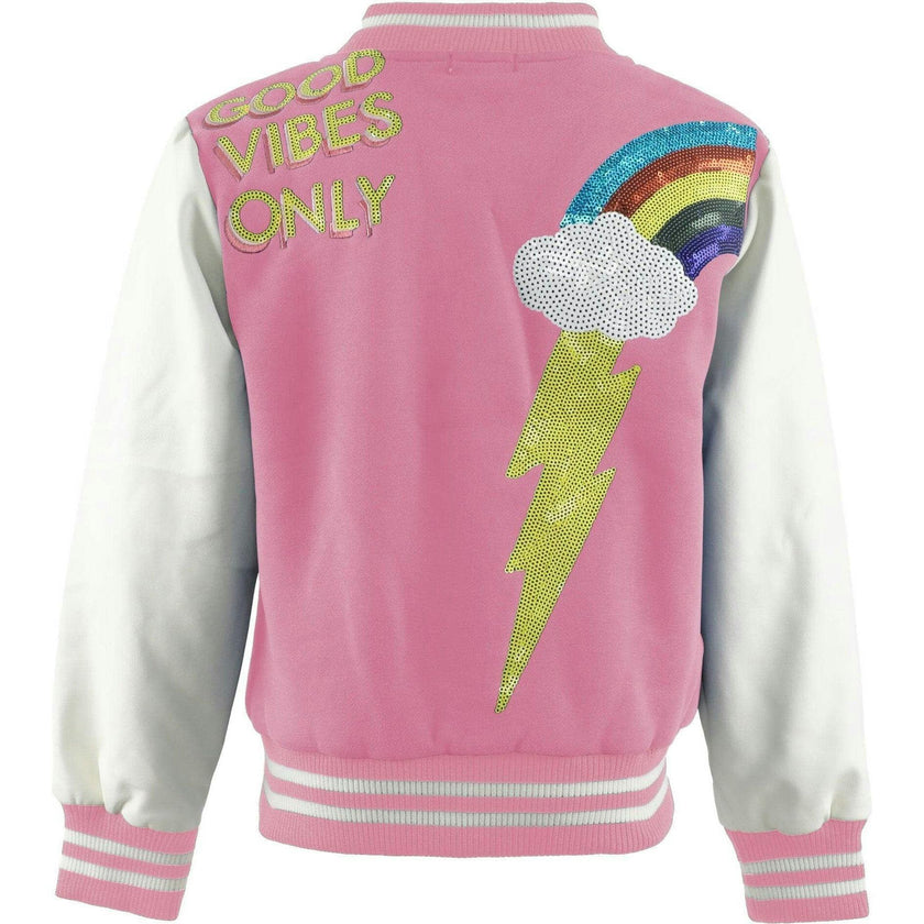 Good Vibes Varsity Bomber Jacket