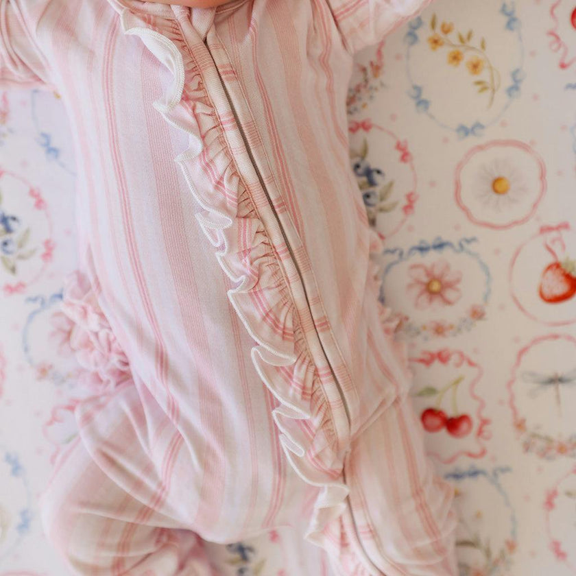 Remi Footie Ruffled Zippered One Piece