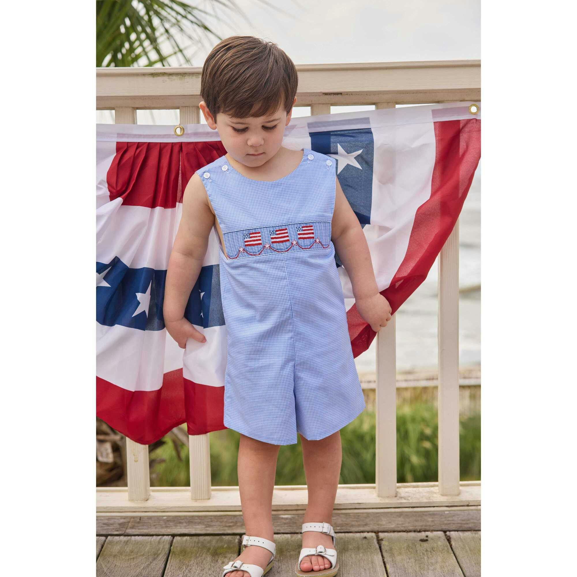 Smocked Shortall - Flags