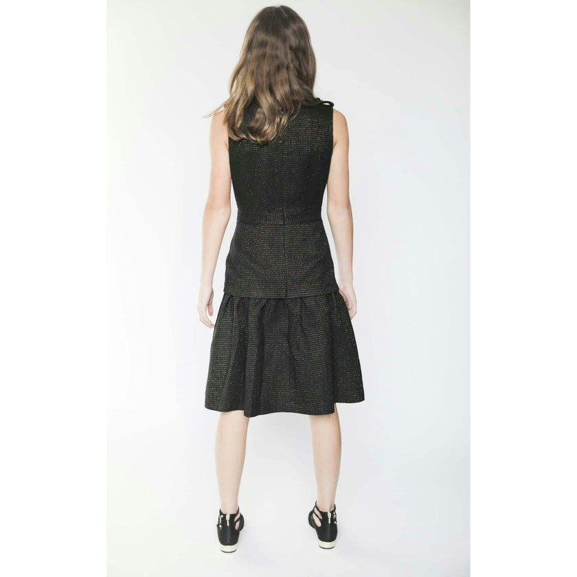 Daphne dress (ivory with gold metallic thread)