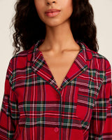 Women's Brushed Twill Pajama Set in Imperial Tartan